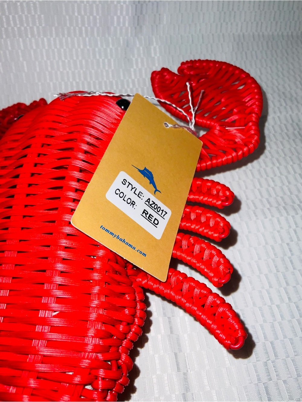 Tommy Bahama Red Woven Lobster Crossbody Bag - Picture 5 of 15